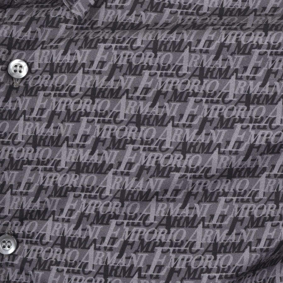 Alternative Image for ProductEmporio Armani Slim Logo Long Sleeve Shirt Black3